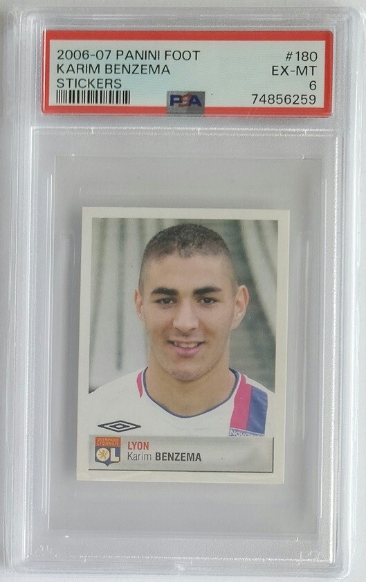 2006-07 Panini Foot Karim Benzema Stickers #180 PSA 6