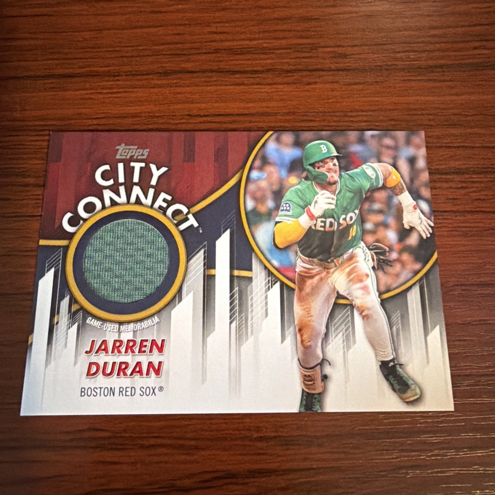Topps 2026 Jarren Duran Red Sox City Connect Swatch Relic Gold CC2-JD 11/50