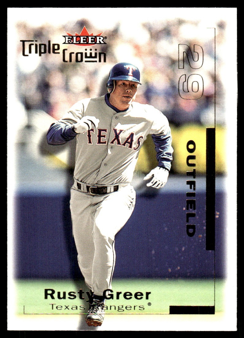 Rusty Greer 2001 Fleer Triple Crown #55 Rangers MLB READ FREE SHIP AutographDen