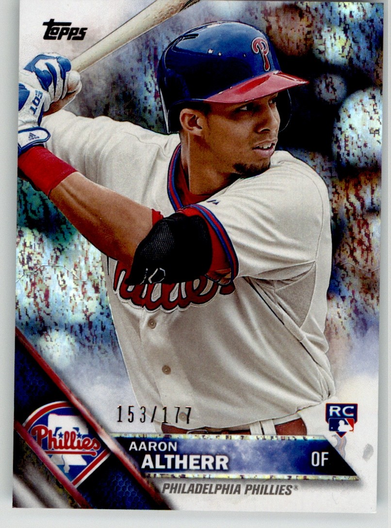 Aaron Altherr 2016 Topps Sparkle Foil 419 #/177 Philadelphia Phillies Rookie