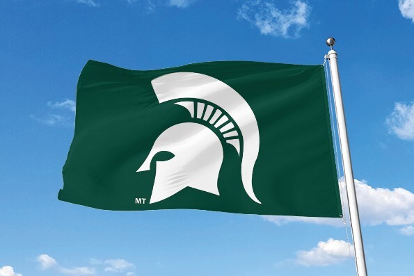 MICHIGAN STATE SPARTANS 3’X5′ FLAG BANNER 100% FULL COLOR ON BOTH SIDES OF FLAG