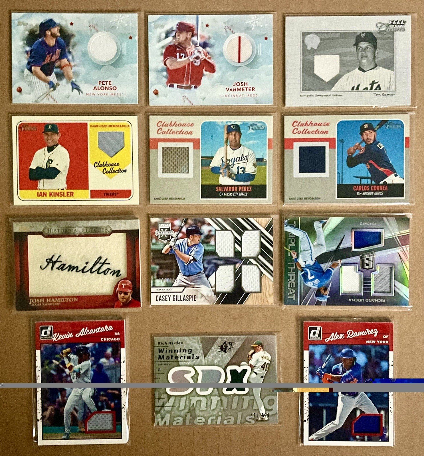 24 MLB Material Cards . Some Numbered, Some RC All Mint $10.00 Drop In Price
