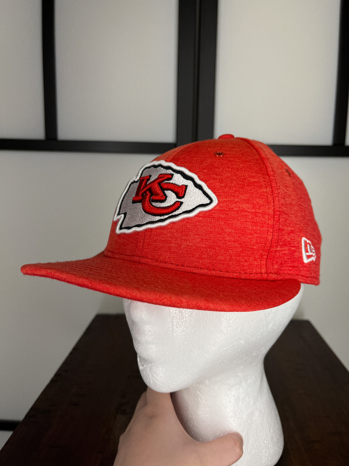 Kansas City Chiefs Hat Cap Fitted Adult 7 Red Polyester AFC West New Era 59Fifty