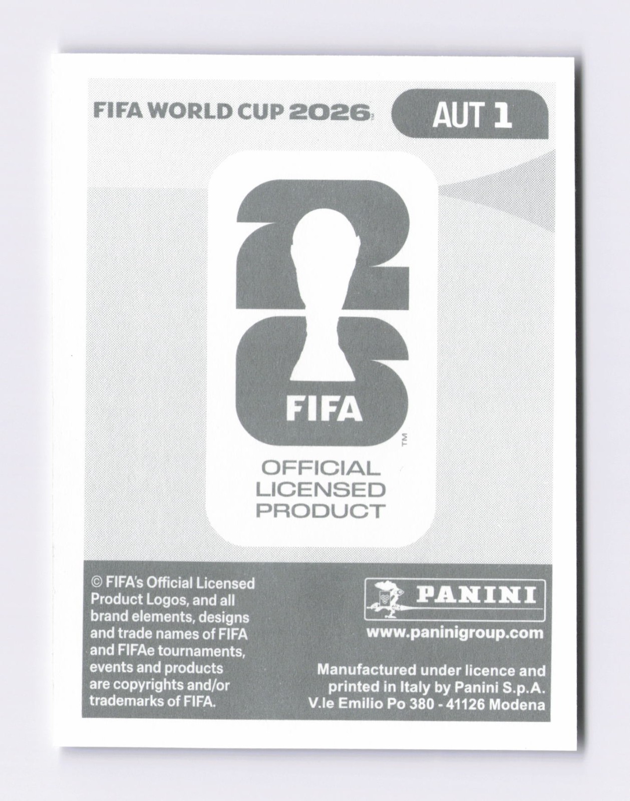 2026 Panini FIFA World Cup Sticker Collection #AUT1 Team Logo Austria Foil