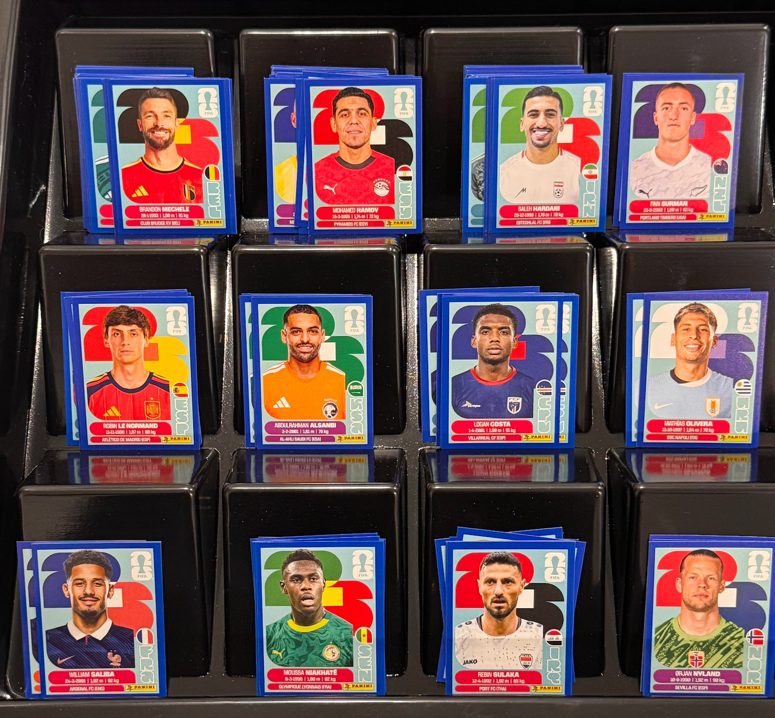 2026 Panini FIFA World Cup Sticker Blue Parallel Complete Lot Group G H I