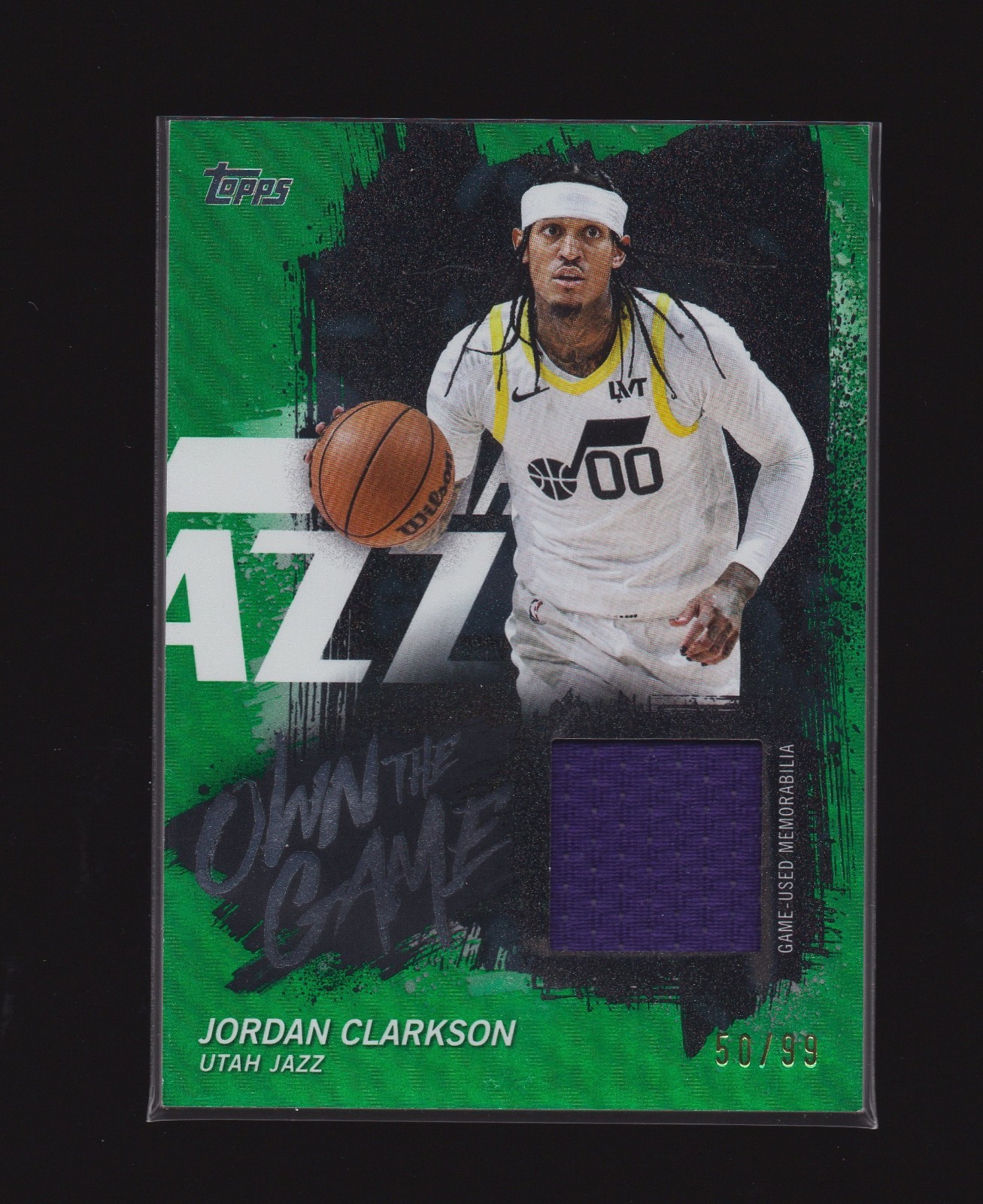 2025 Topps Jordan Clarkson Own The Game Relic Green /99 #OTGA-JC