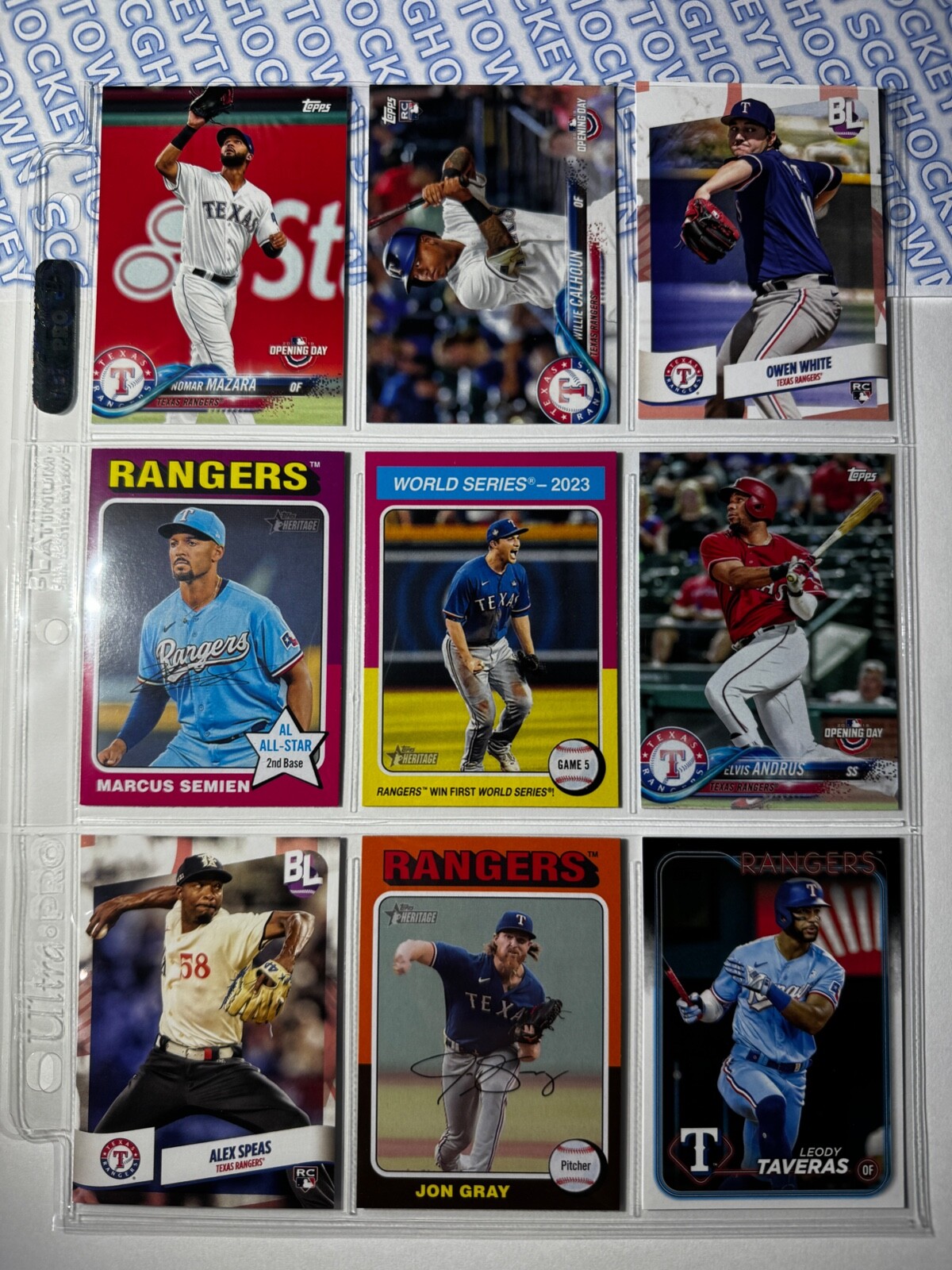 🔥 Topps Baseball – Texas Rangers – 9 card lot / Look at my store 4 more!
