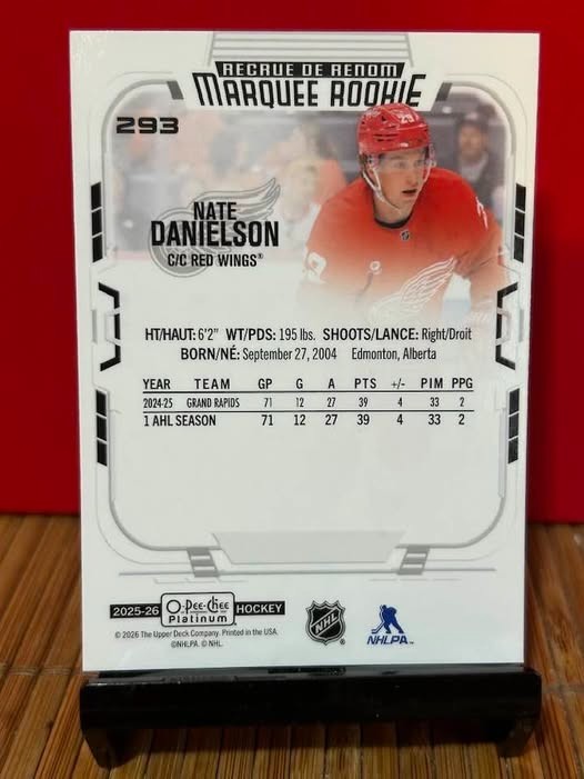 Nate Danielson Marquee Rookie 2025-26 O-Pee-Chee Platinum Hockey #293