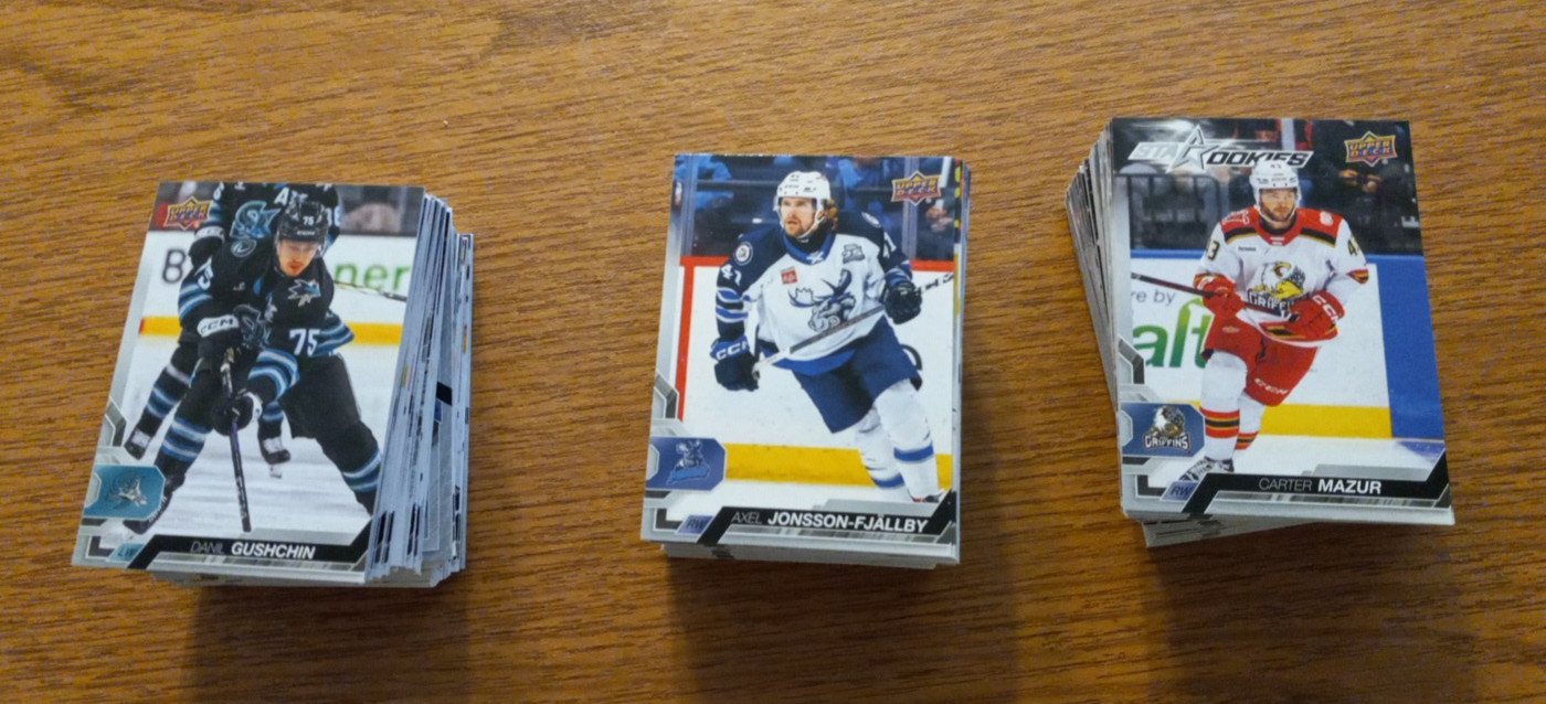 2024-25 Upper Deck AHL Hockey Base Singles #1 to #150 – Create Own Lot