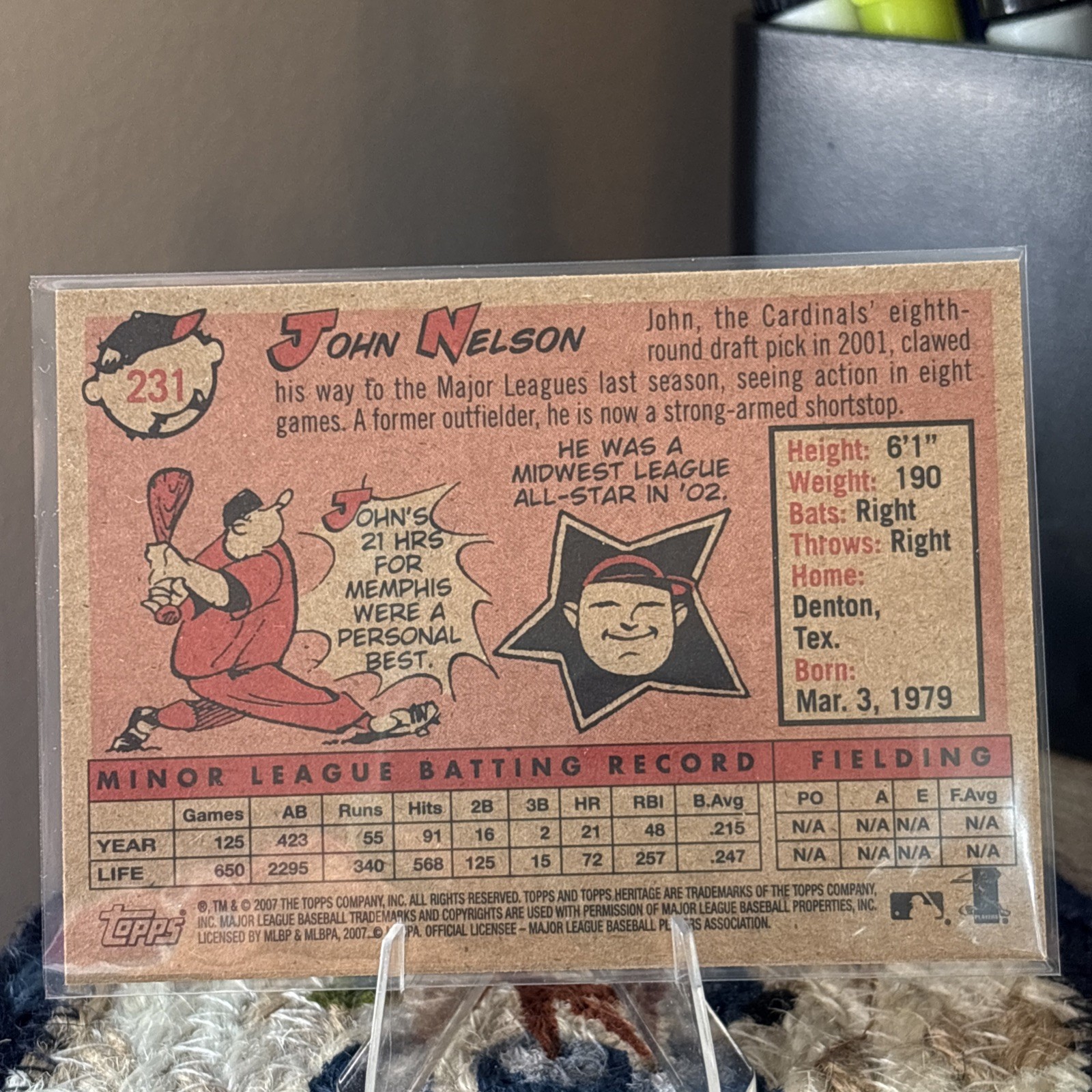 2007 Topps Heritage John Nelson RC St. Louis Cardinals #231