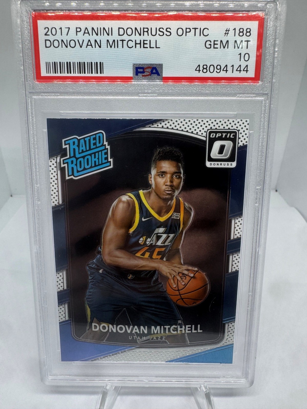 2017 Panini Donruss Optic #188 Donovan Mitchell PSA 10