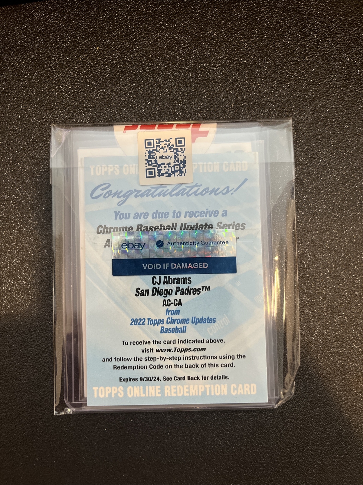 CJ Abrams RC AUTO /25 Orange Refractor 2021 Topps Chrome Update SEALED #AC-CA