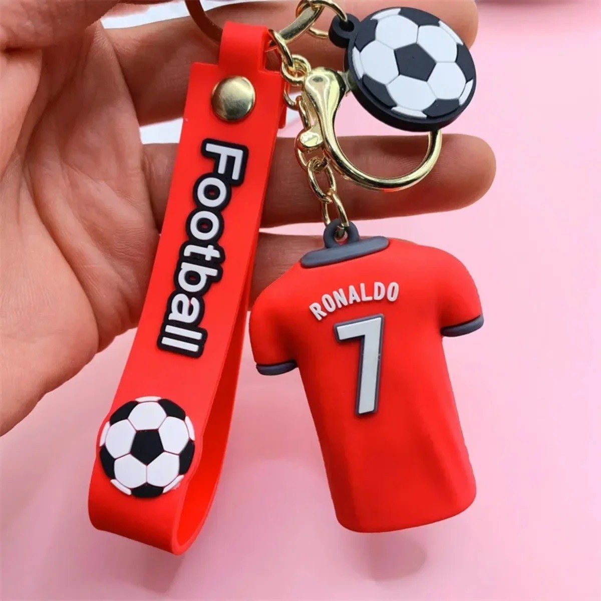 FIFA Football Couple Jersey Keychain Bag Pendant Car Key Ring Soccer Fan Gift