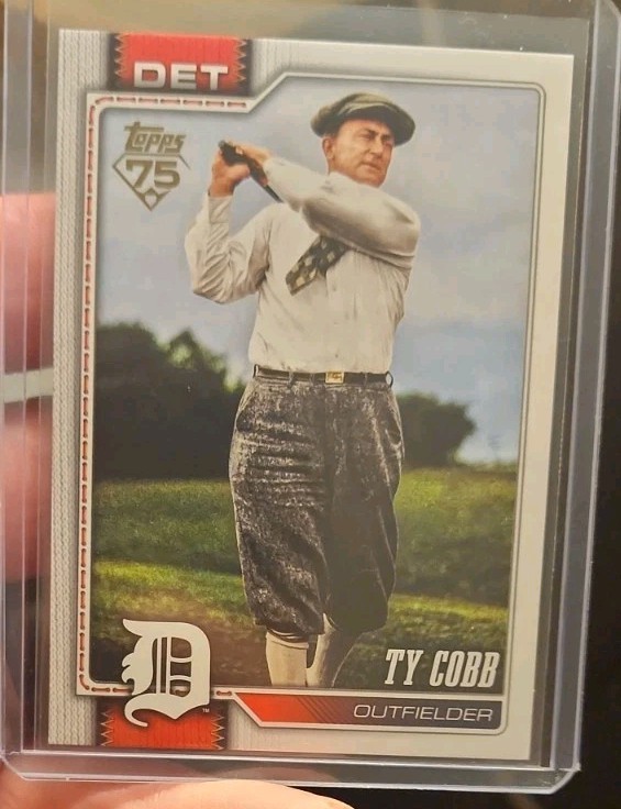 Ty Cobb Legends Var Golden Mirror Topps 2026 Approx 20 Run See Bot LF Corner