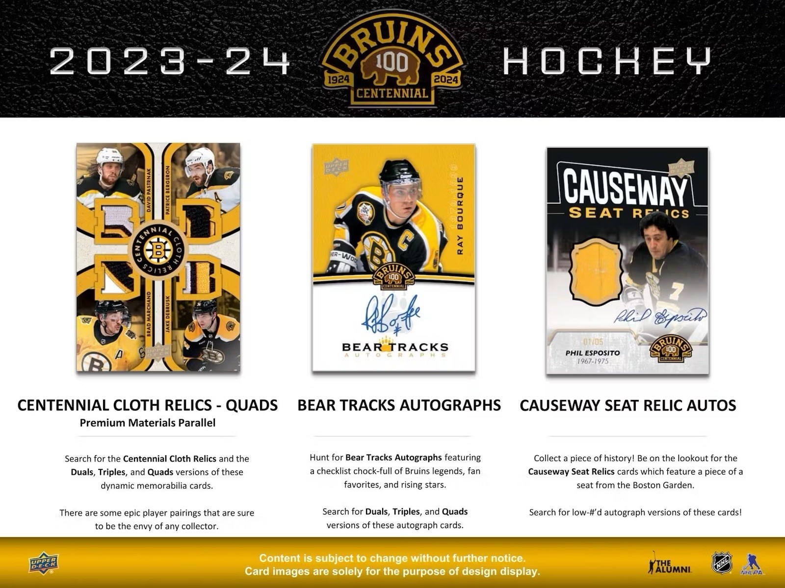 2023-24 Upper Deck Boston Bruins Centennial Hockey Hobby Box