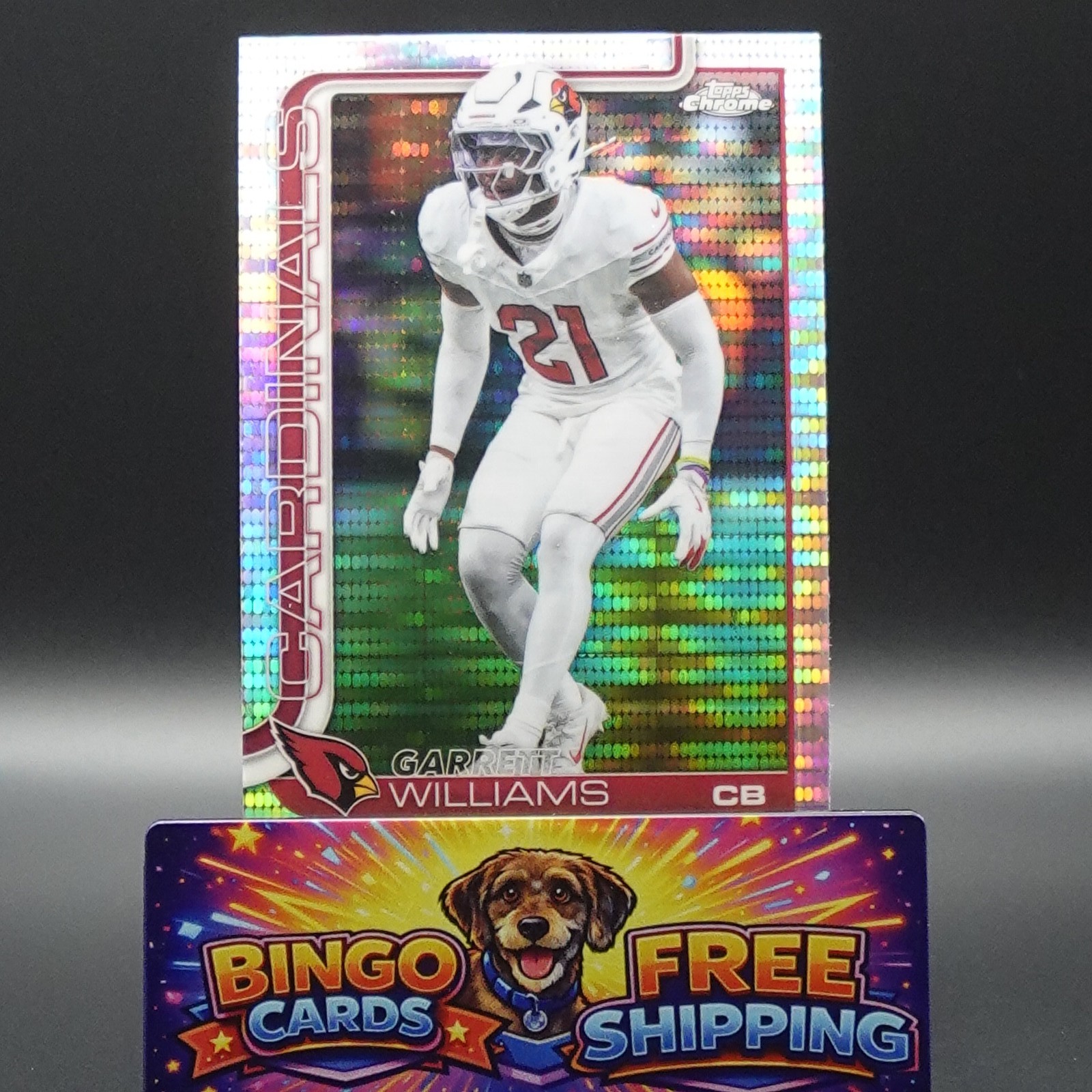 2025 Topps Chrome – Garrett Williams, #6, Pulsar Refractor