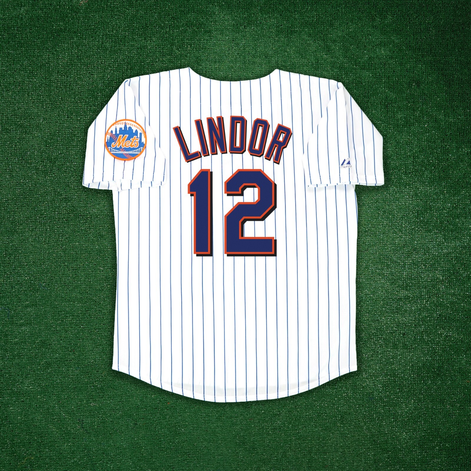 Francisco Lindor New York Mets Men’s Home White Jersey w/ Team Patch