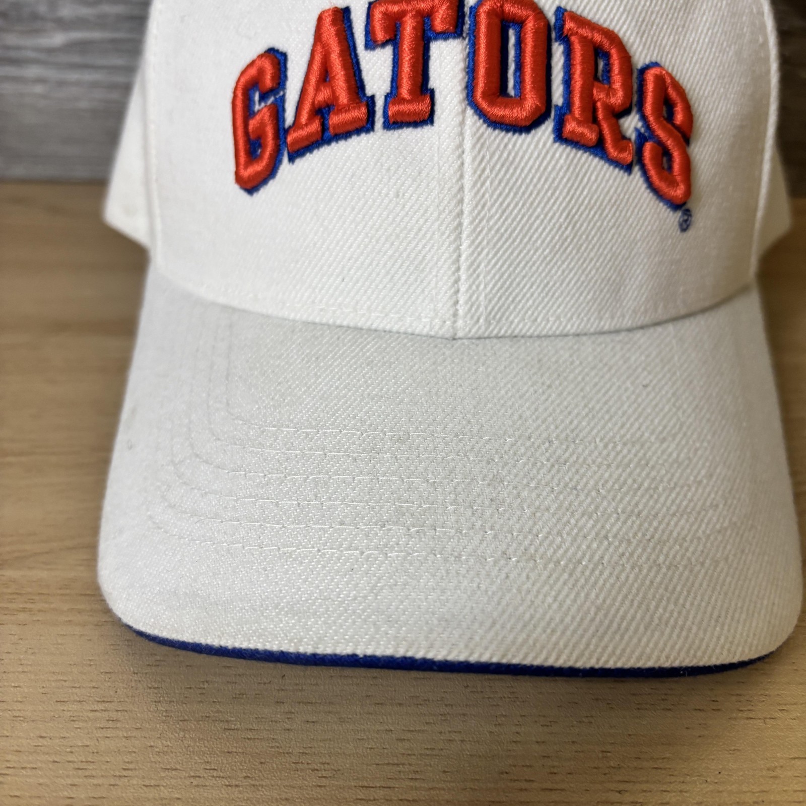 Florida Gators Hat Cap Strap Back White Blue NCAA College Football Mens