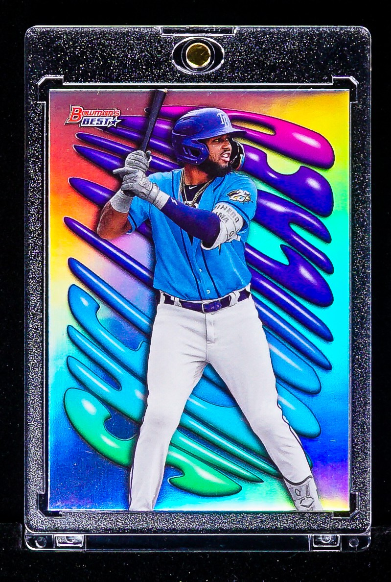 Junior Caminero RARE REFRACTOR COLORBLAST PRIZM INVESTMENT ROOKIE CARD SSP