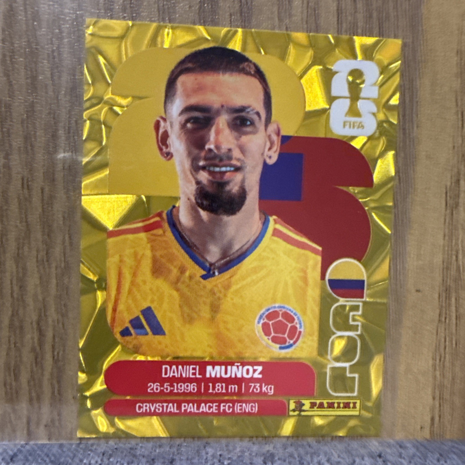 Panini FIFA WC 2026 Stickers-Exclusive Gold Crumple-COL Colombia- Pick Yours