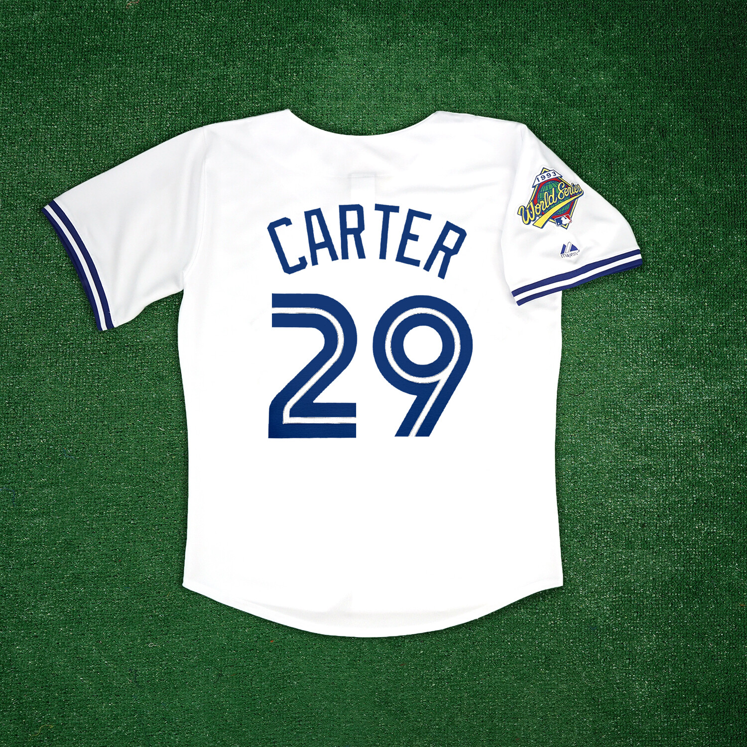 Joe Carter 1993 Toronto Blue Jays Men’s Cooperstown World Series Home Jersey