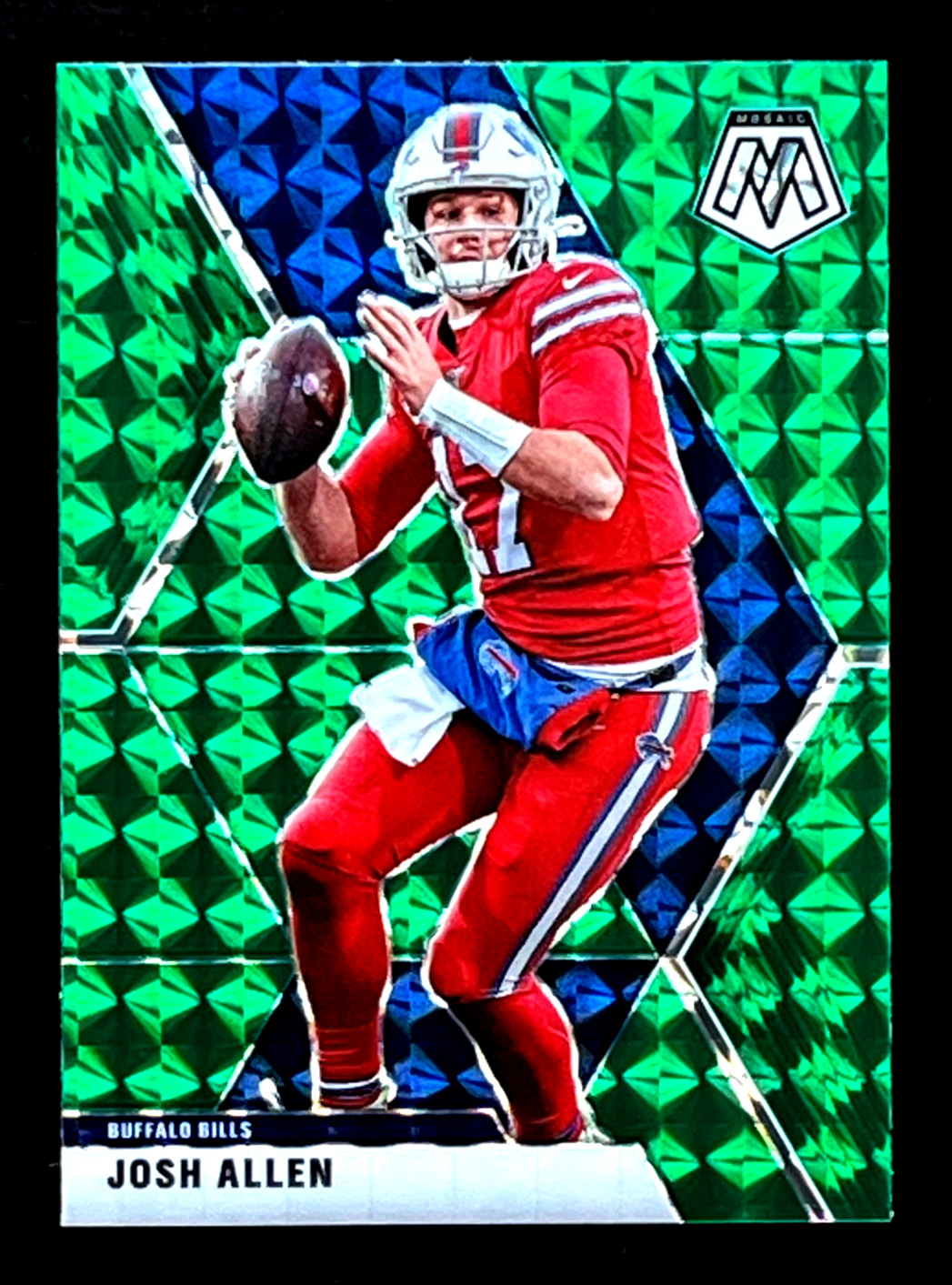 Josh Allen 2020 Panini Mosaic Green Prizm Parallel Buffalo Bills #26