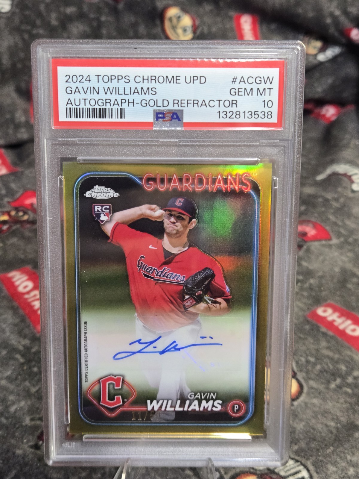 2024 Topps Chrome Update Gavin Williams Gold Rookie Auto 11/50 PSA 10 Pop 1 !!!