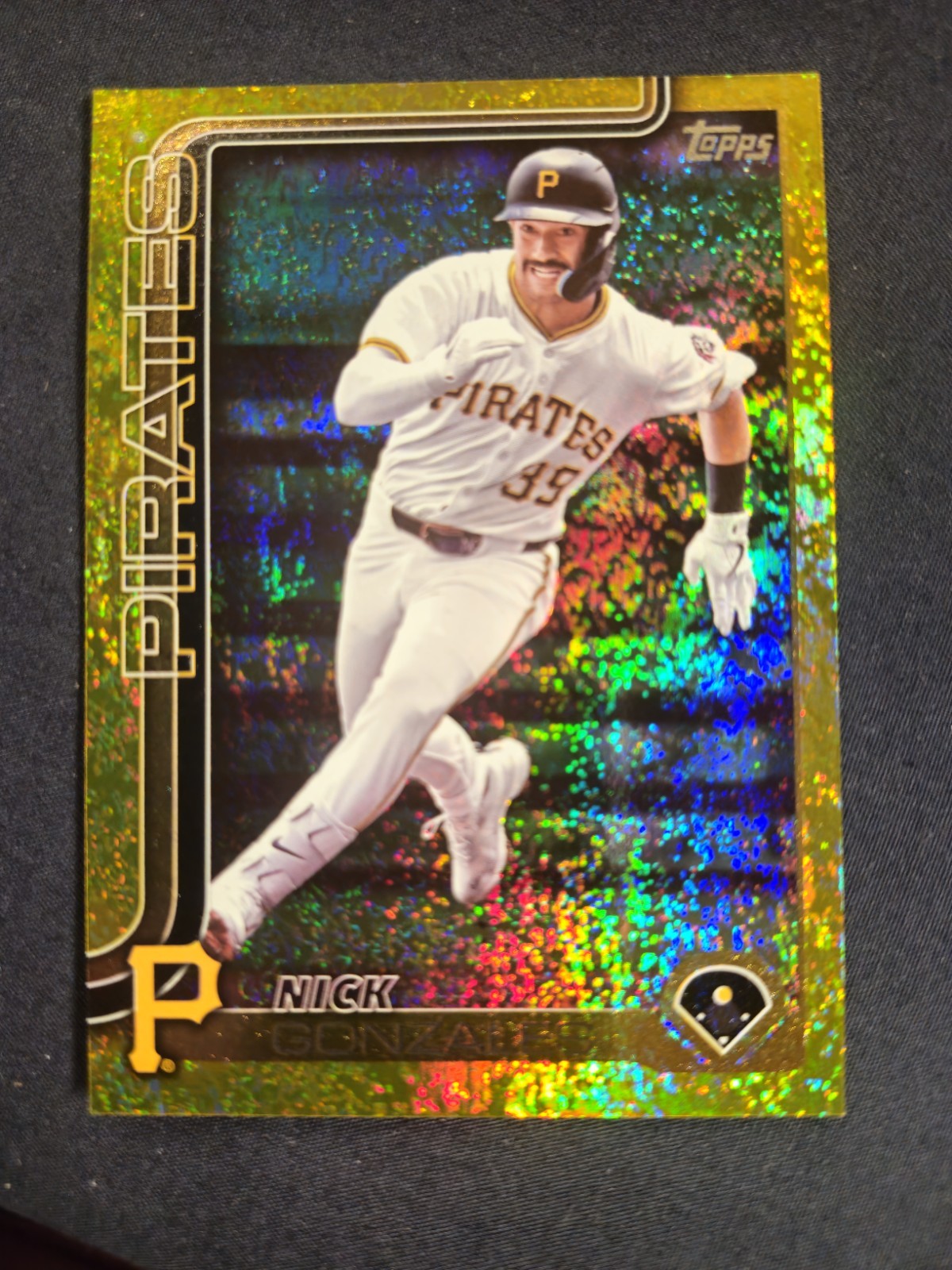 2025 Topps Series 2 – Nick Gonzales #542 Gold Holofoil, 5/50, numbered.