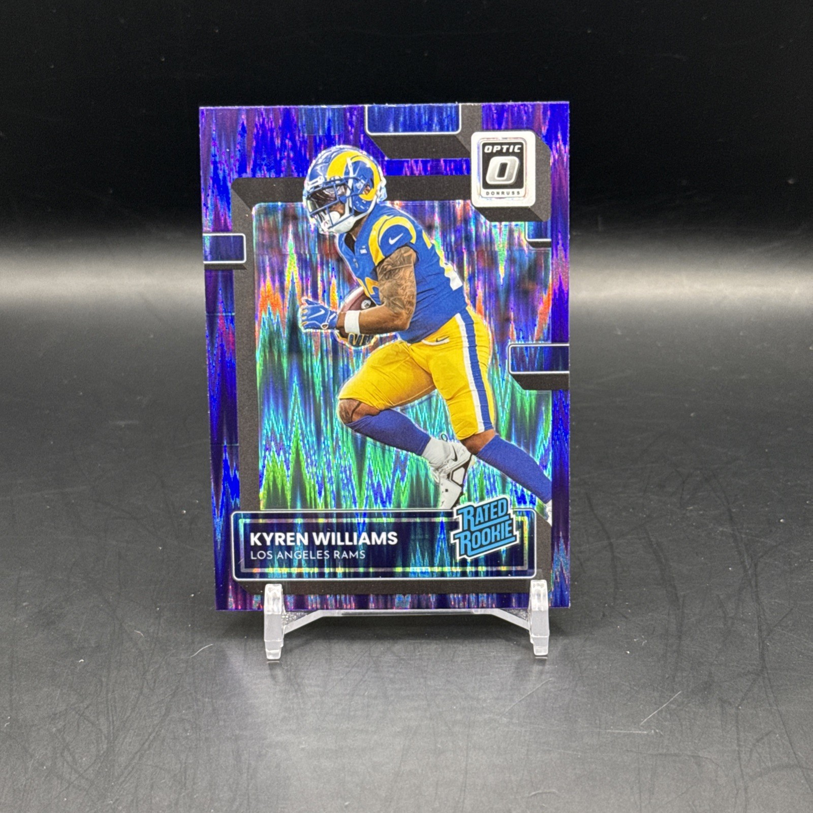 2022 Panini Donruss Optic – Rated Rookie Kyren Williams #281 Purple Shock Prizm