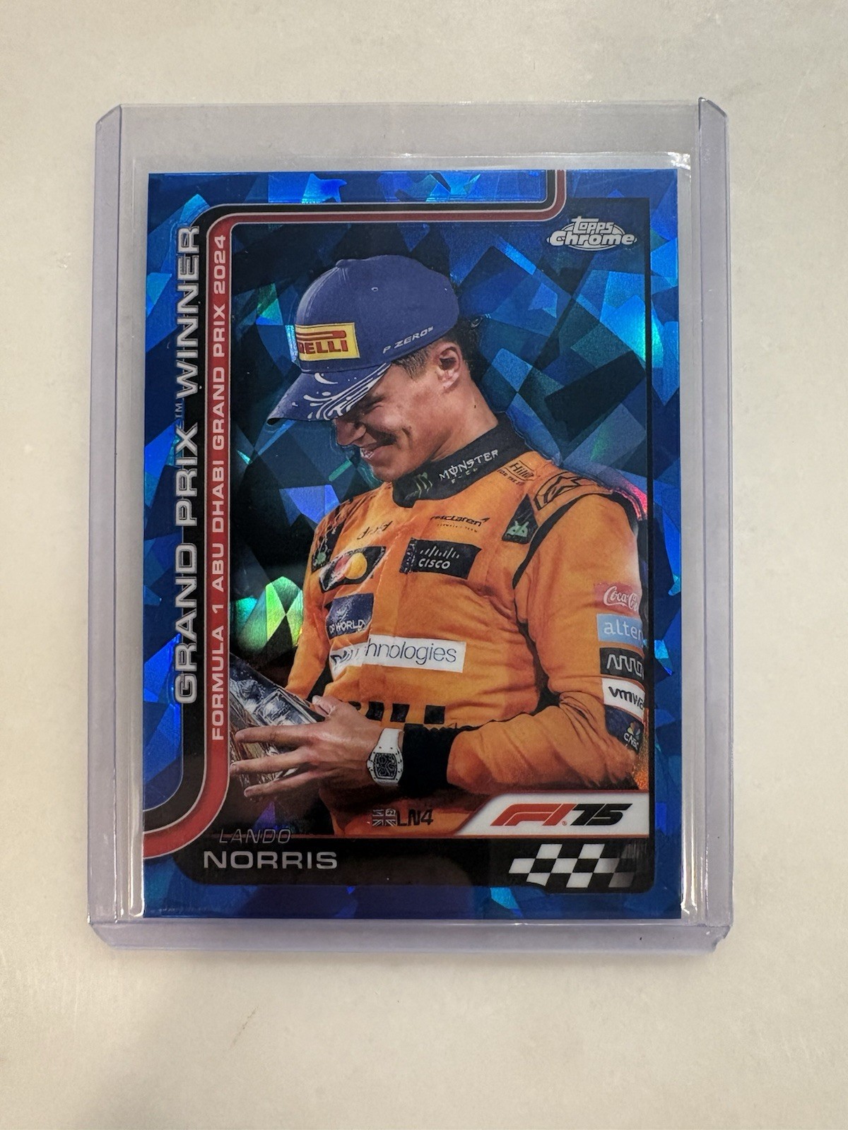 2025 Topps Chrome Sapphire Edition F1 #116 – Grand Prix Winners Lando Norris