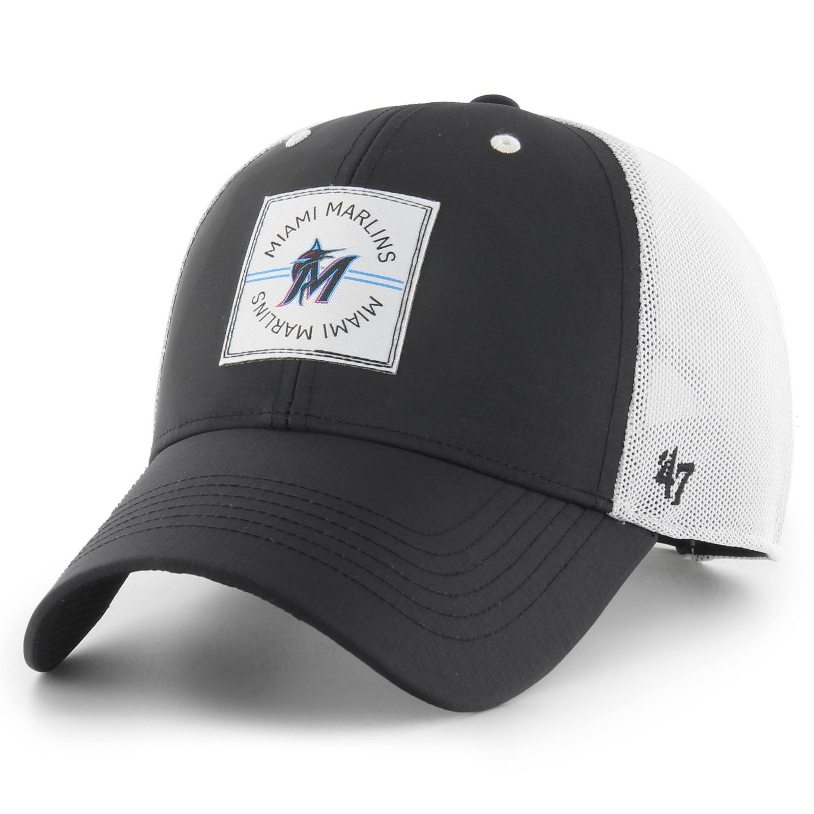 Men’s ’47 Black Miami Marlins Disburse MVP Trucker Adjustable Hat