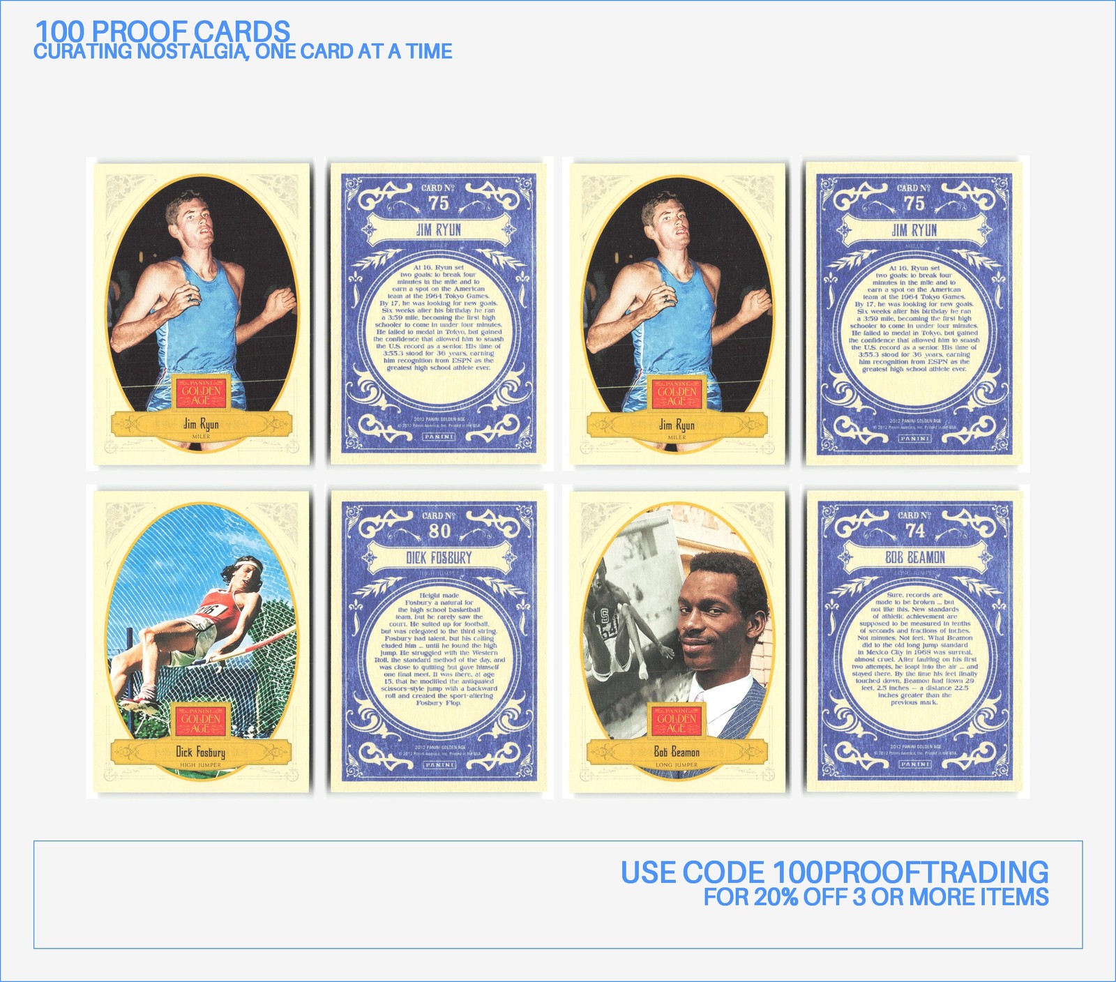 Panini Golden Age Lot 70 Trading Cards – 2012, 2014, Golf, Pop Culture, Politics