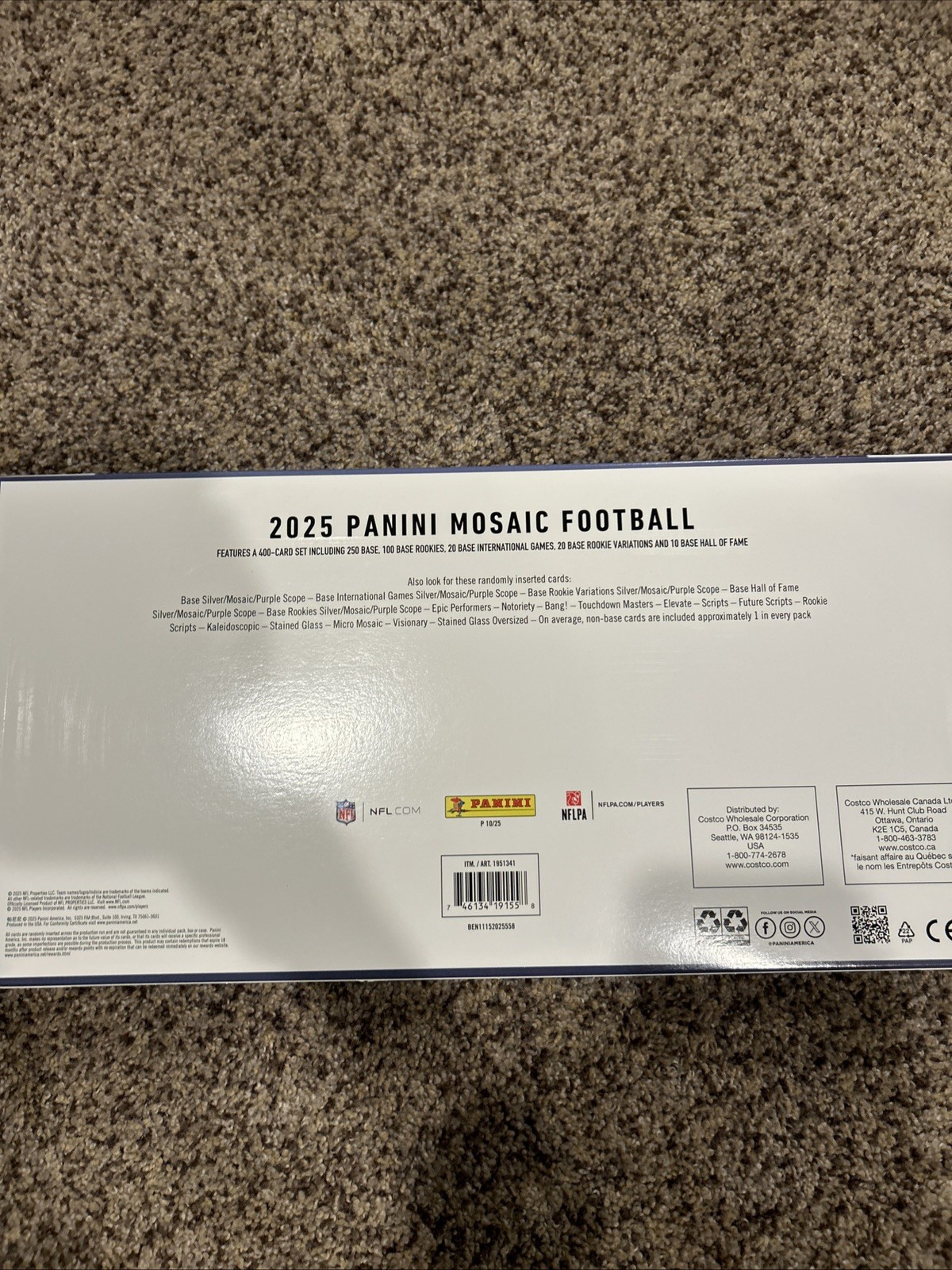 LOT OF 5 2025 Panini Mosaic NFL Costco Exclusive Bundle Box Jumbo Stained Glass