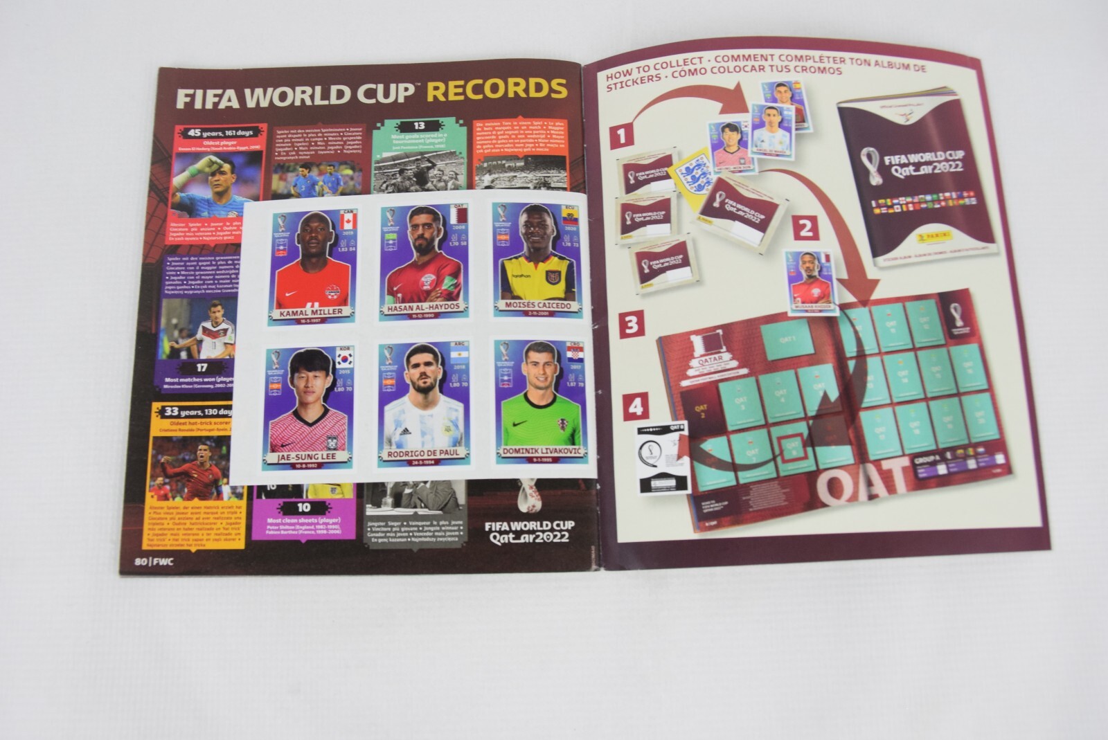 Panini Fifa World Cup Qatar 2022 Official Sticker Album w/ 10 Stickers