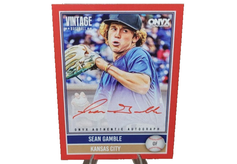SEAN GAMBLE 19/25 ON CARD AUTO 2026 ONYX AUTHENTICATED VINTAGE NO. VA-SEGA