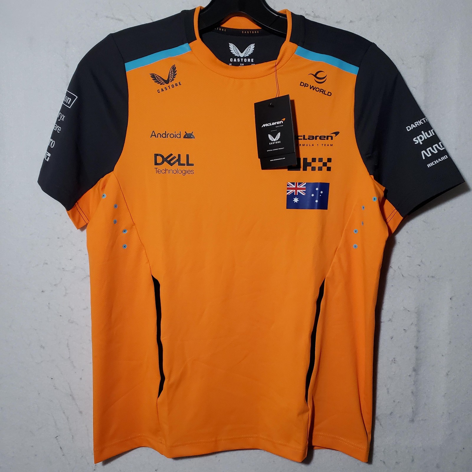 McLaren Formula 1 Team Shirt Youths Large Orange Gray F1 Racing Oscar Piastri 81