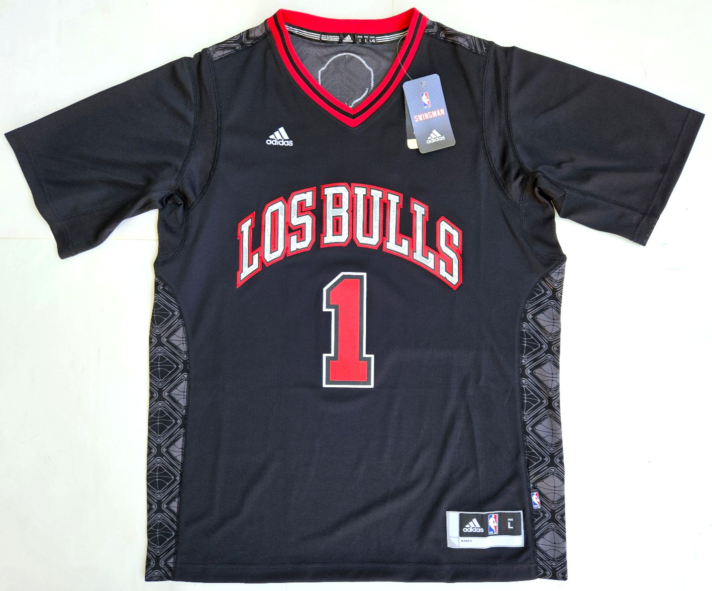 Adidas NBA Chicago Los Bulls Derrick Rose #1 Latin Nights Jersey Mens Sz L NWT