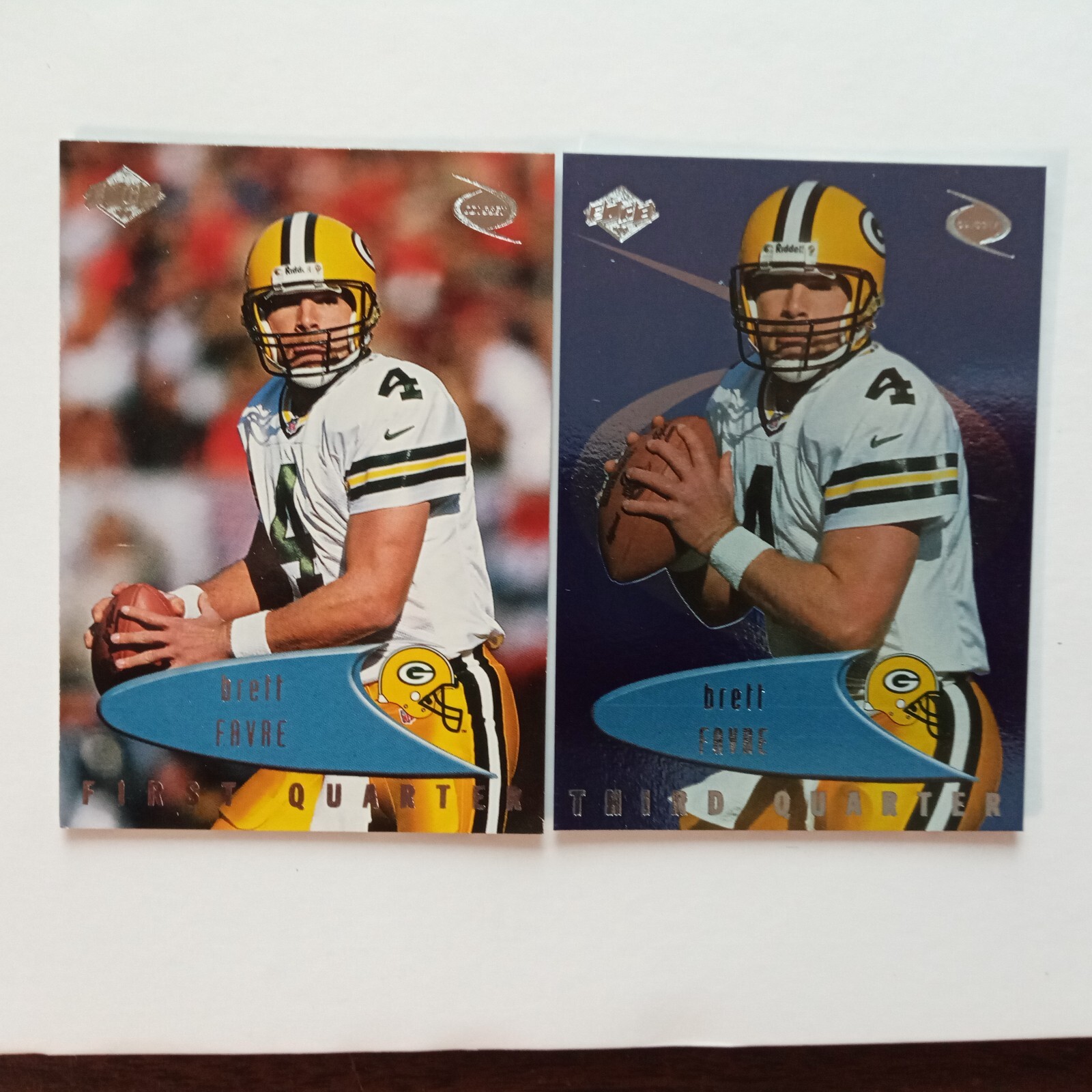 Brett Favre 1999 Collectors Edge Odyssey Third Quarter #177 & 1st Quarter #59 (2