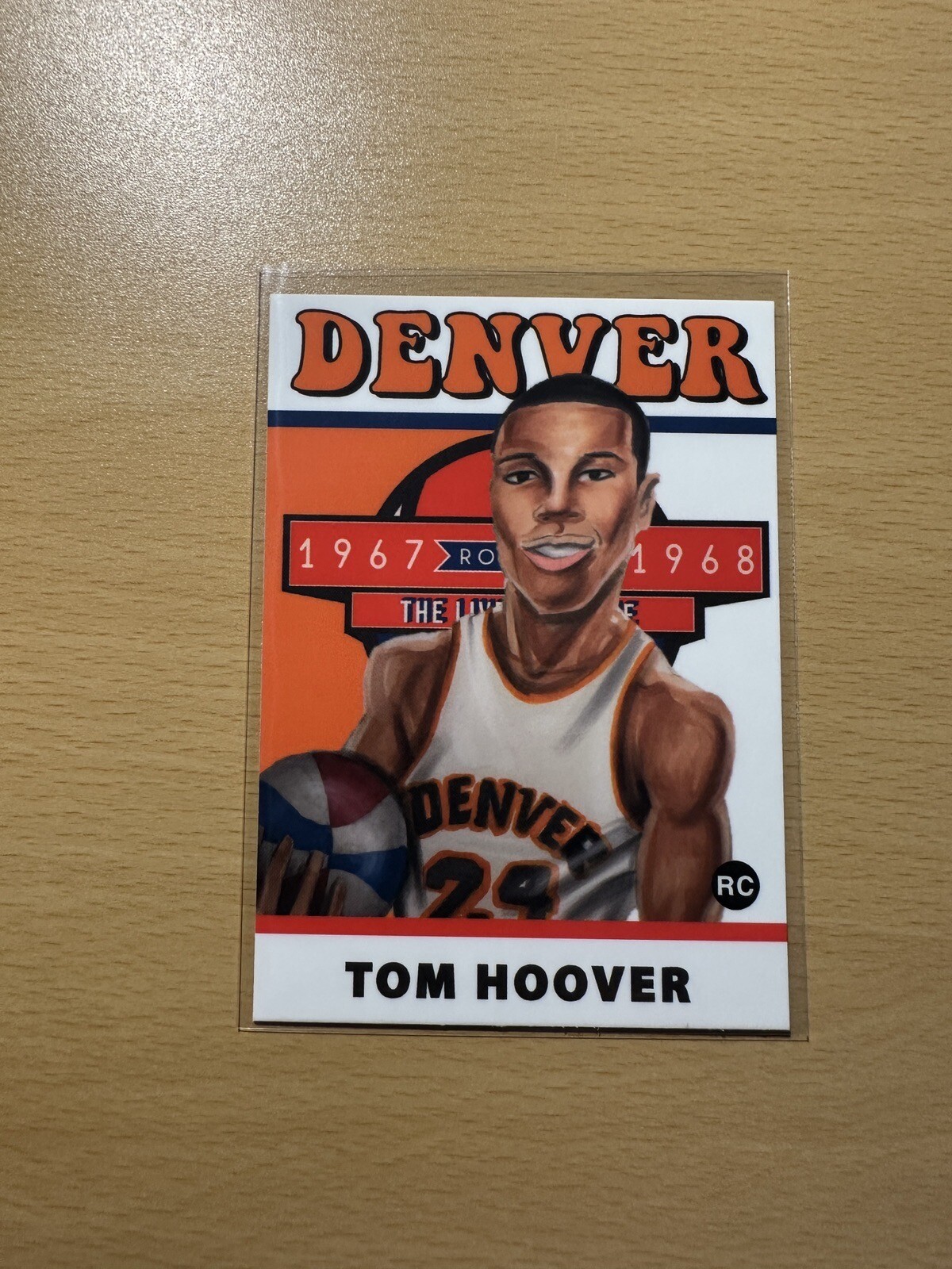 2019 1967-68 Lana Sports ABA #50 TOM HOOVER Rookie RC Denver Rockets