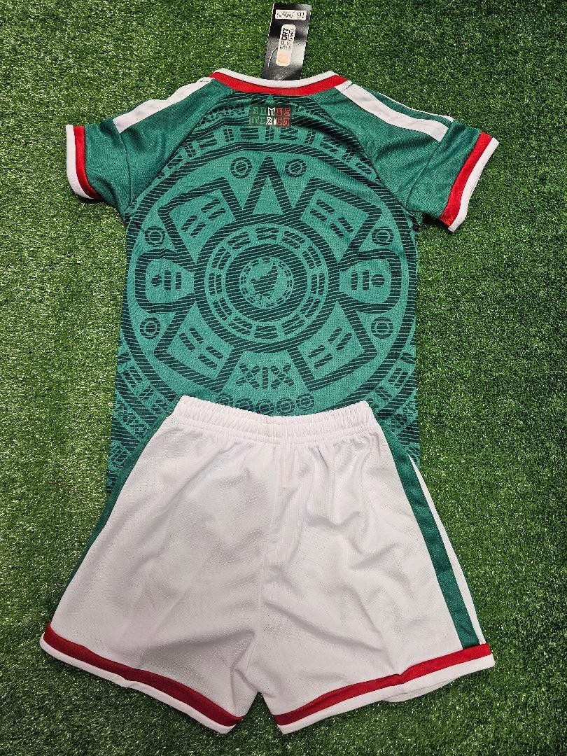 MEXICO Soccer Kids And adult Jersey and Shorts WHITE