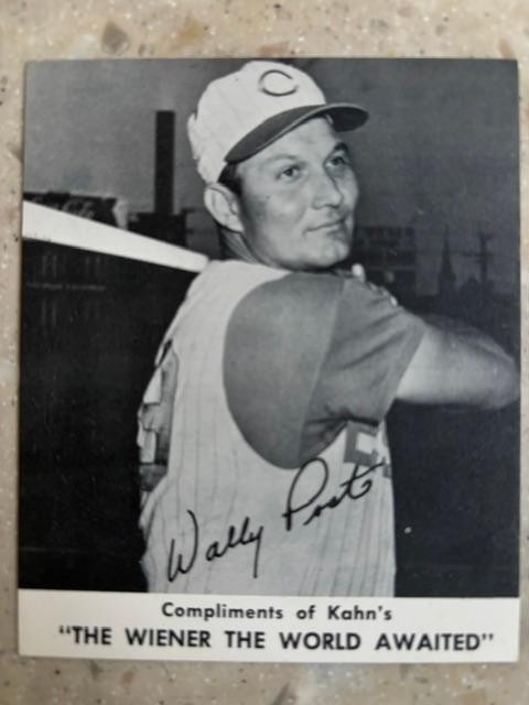 1961 Kahn’s Weiners Wally Post ex-nrmnt. Great eye appeal