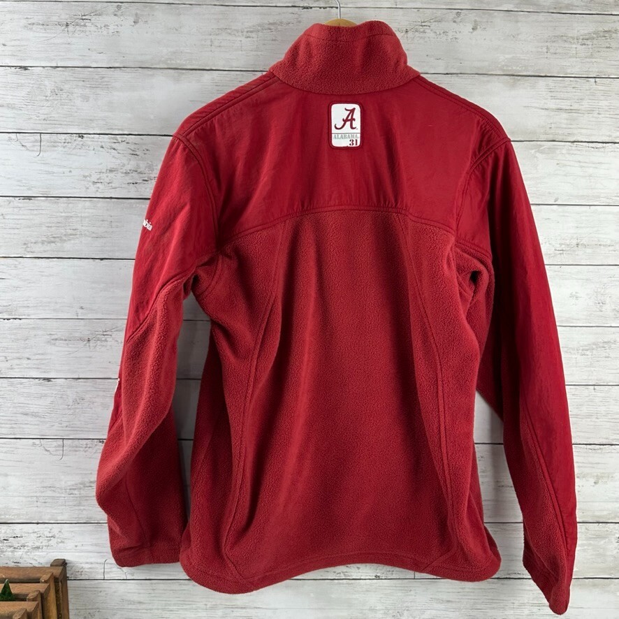 Columbia Alabama Crimson Tide Mens Small Full Zip Fleece Jacket Embroidered