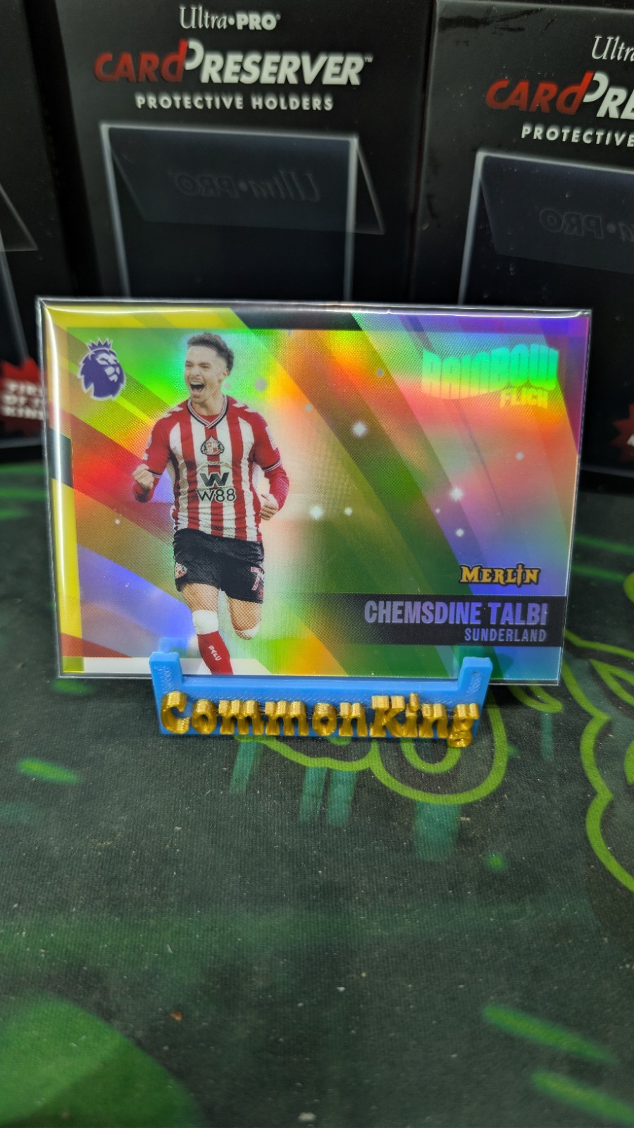 Chemsdine Talbi 2026 Topps Merlin Premier League Rainbow Flick SSP SUNDERLAND