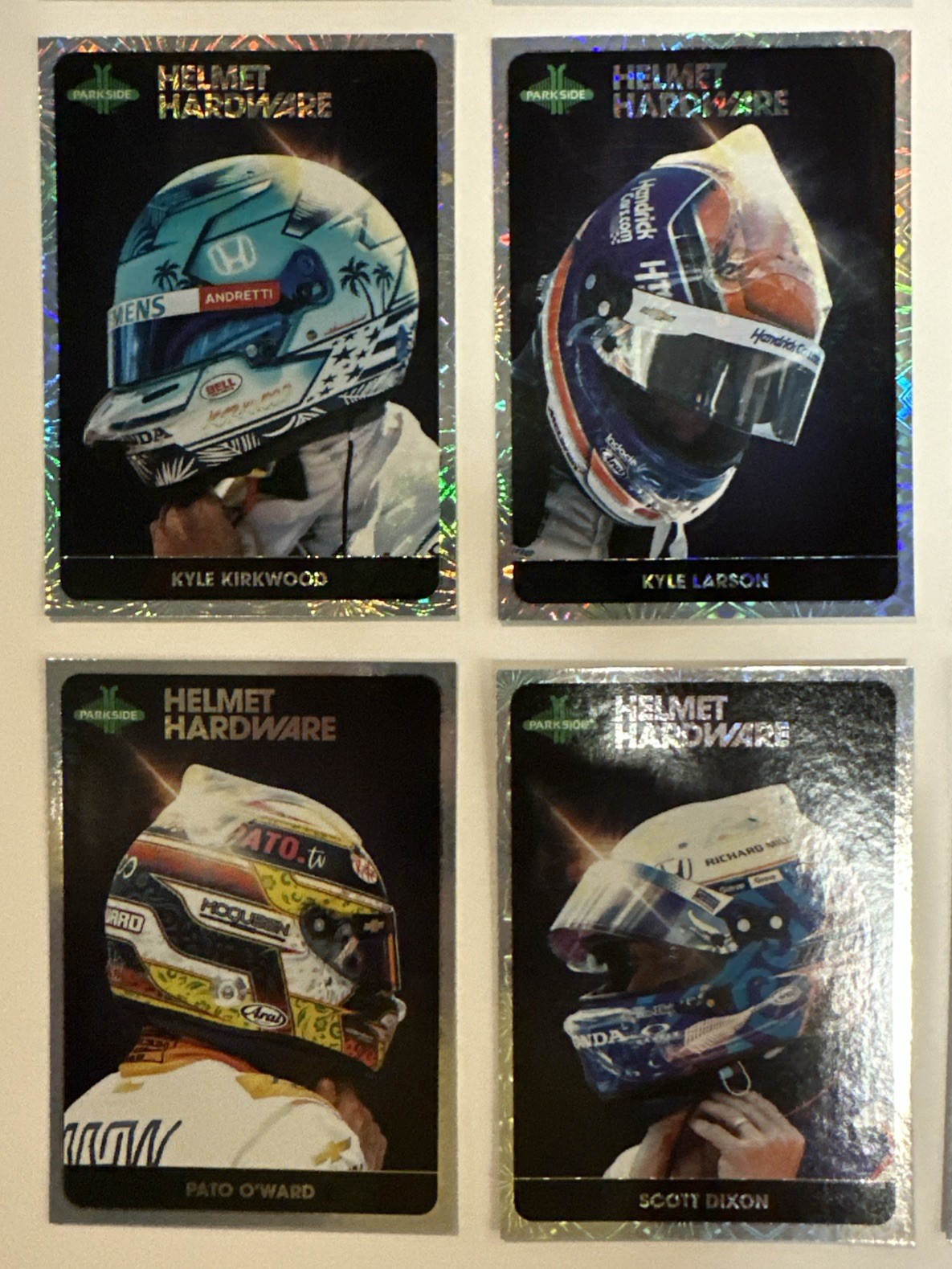 2026 Parkside Indycar Collection Helmet Hardware 20 Card Insert Set