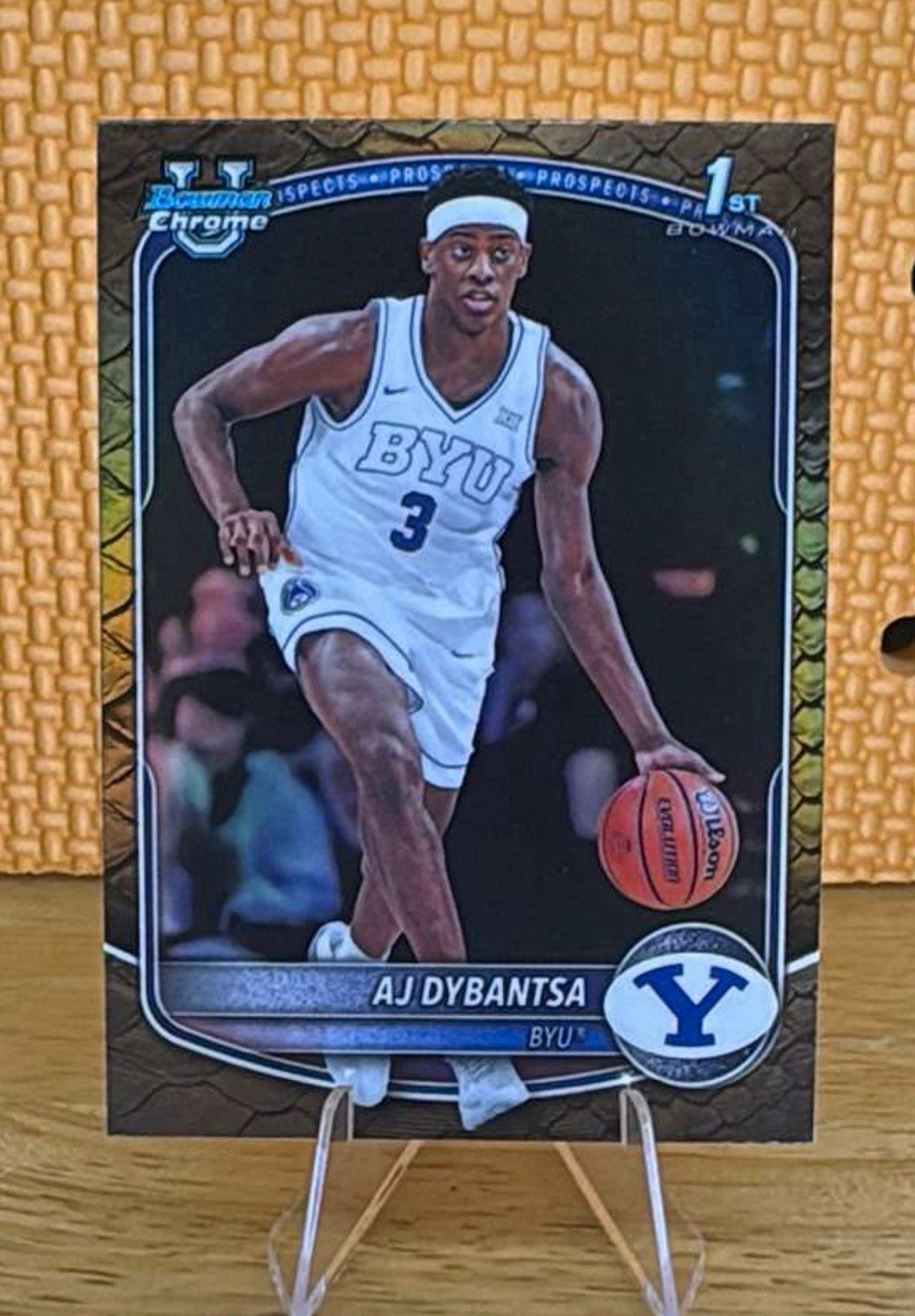 2025-26 Bowman AJ Dybantsa 1st Chrome Prospects BCP-1 BYU Basketball Reptilian