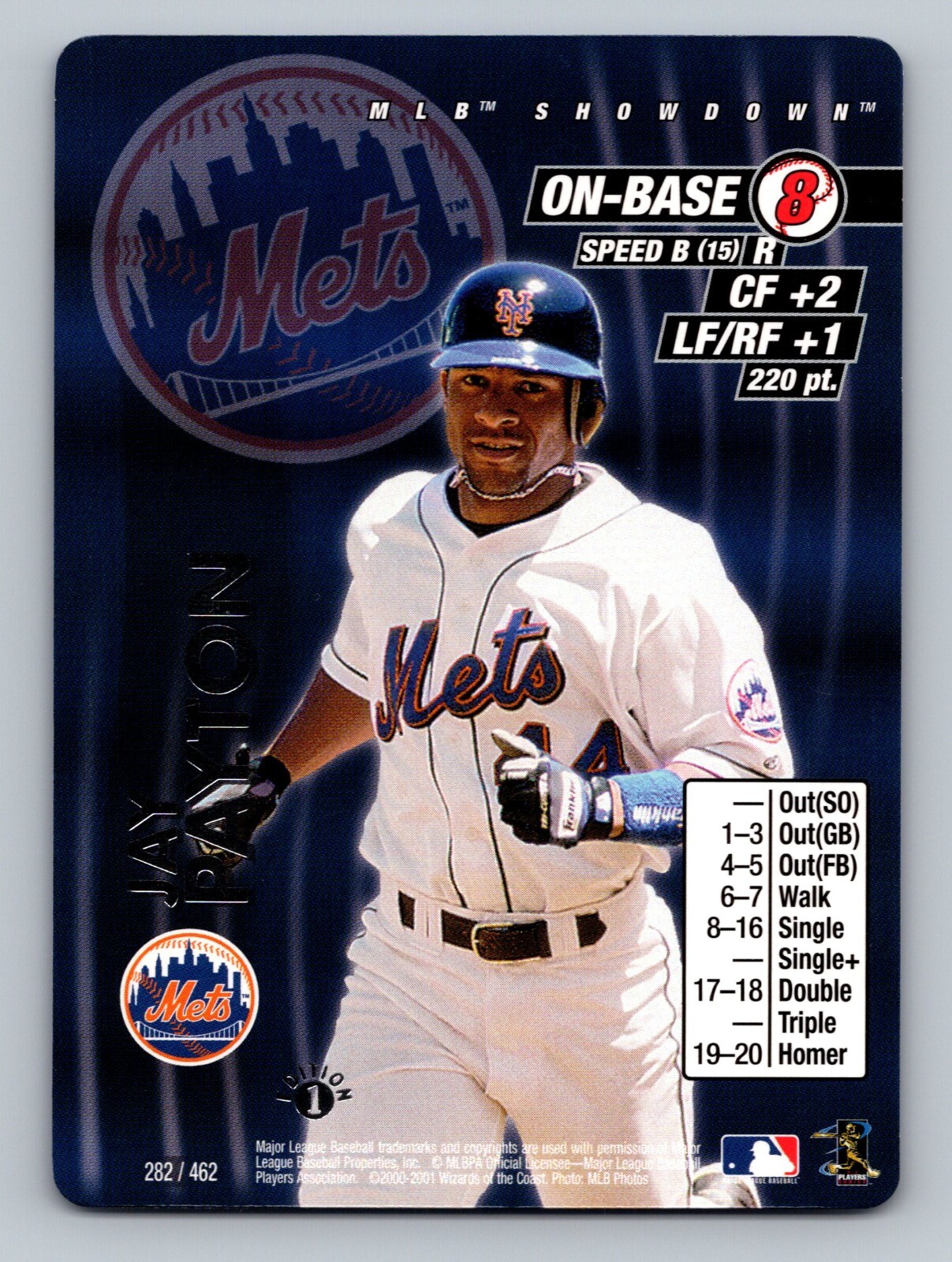 2001 MLB Showdown 1st Edition #282 Jay Payton New York Mets