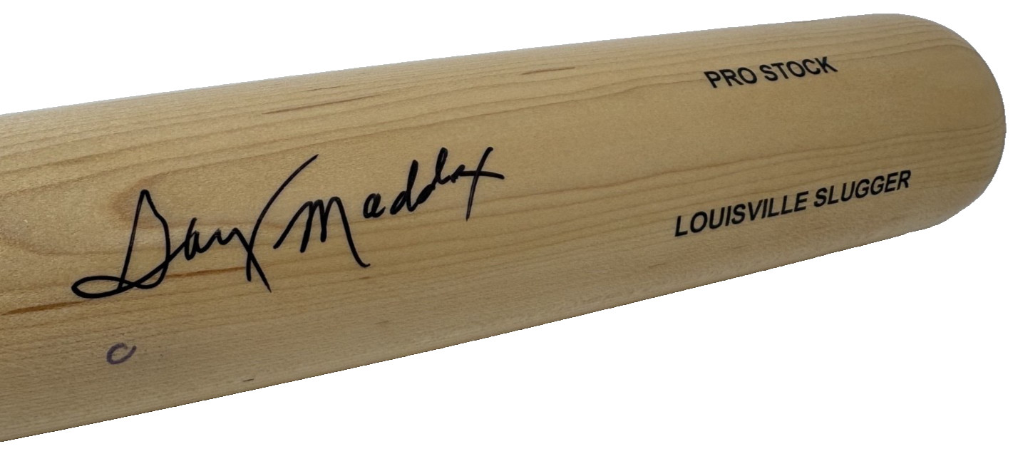 Garry Maddox Signed Louisville Slugger Tan Bat PSA COA 043
