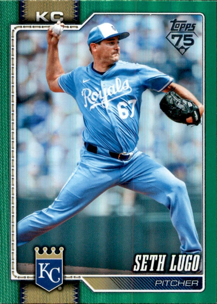 Seth Lugo 2026 Topps 75 Green Foil Card #638 08/99 Kansas City Royals