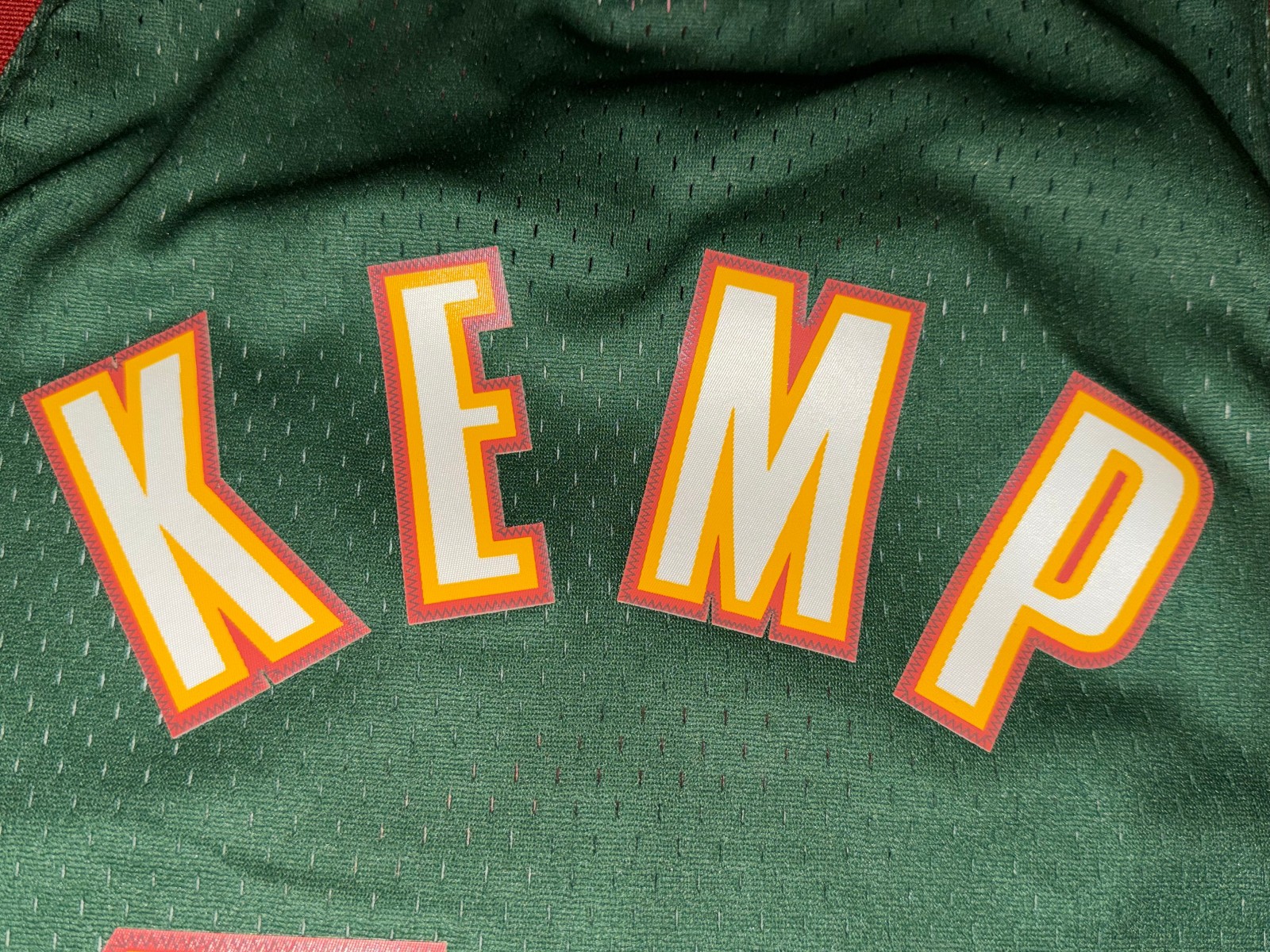 Men’s Big & Tall Shawn Kemp 1995-96 Mitchell & Ness Supersonics Swingman Jersey