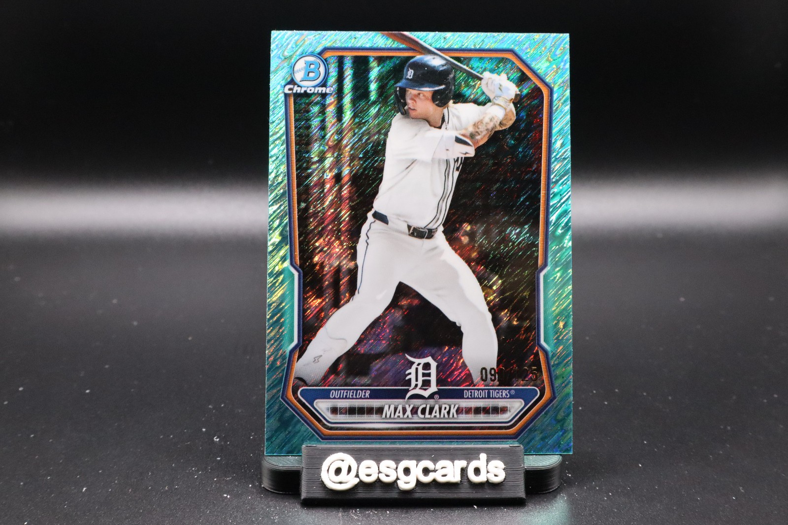 2026 Bowman Chrome – #BCP-2 Max Clark Prospect Aqua Shimmer Refractor /125